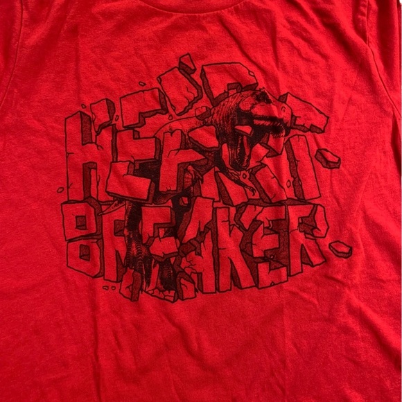 Old Navy | Red Tee Shirt HEART BREAKER Size Large 10/12 - Picture 3 of 6